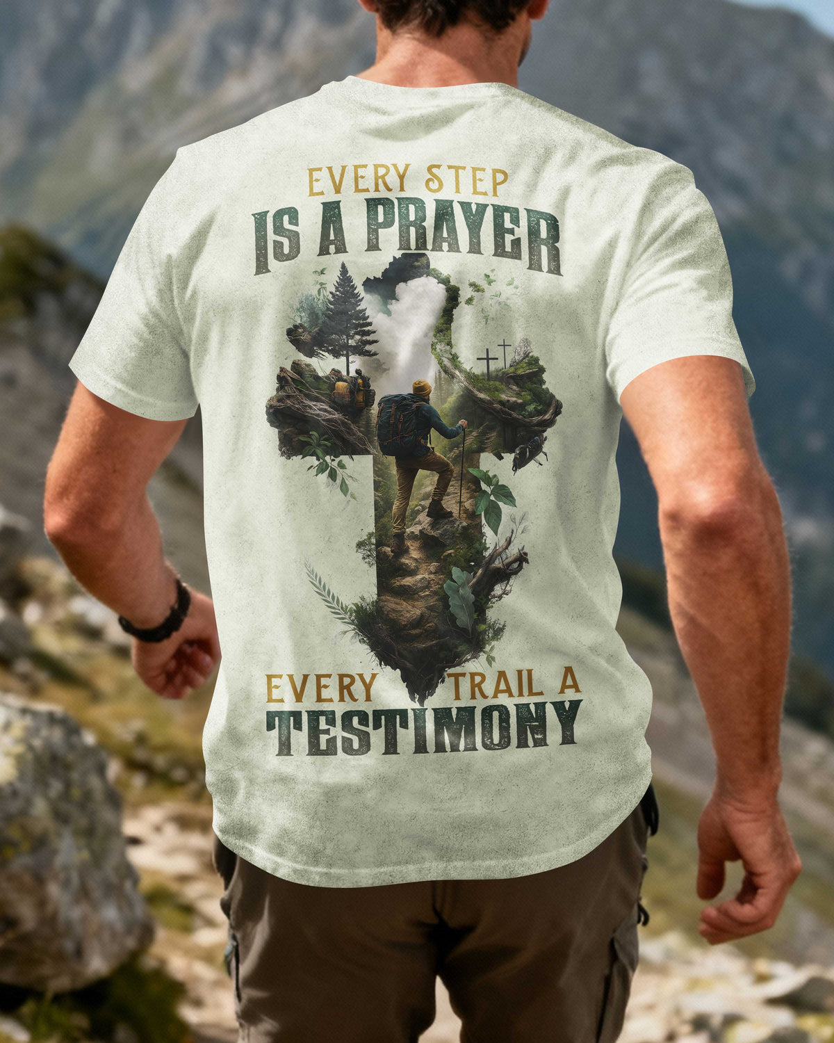 Every Step Is A Prayer Every Trail A Testimony All Over Print T-Shirt