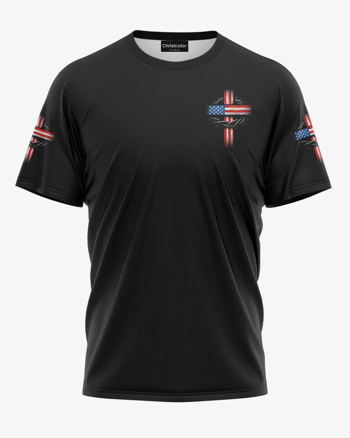 Stand For The Flag Kneel For The Cross All Over Print T-Shirt