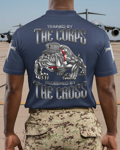 Trained By The Corps Redeemed By The Cross Polo