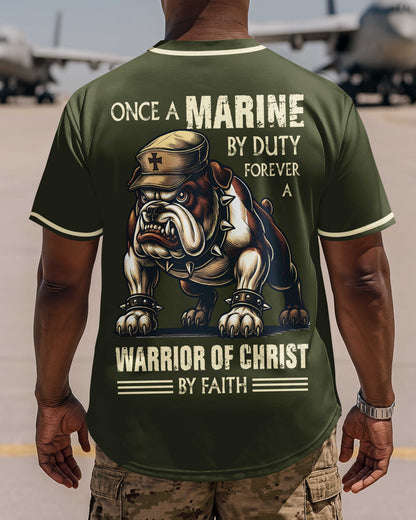 Once A Marine By Duty Forever A Warrior Of Christ By Faith Jersey