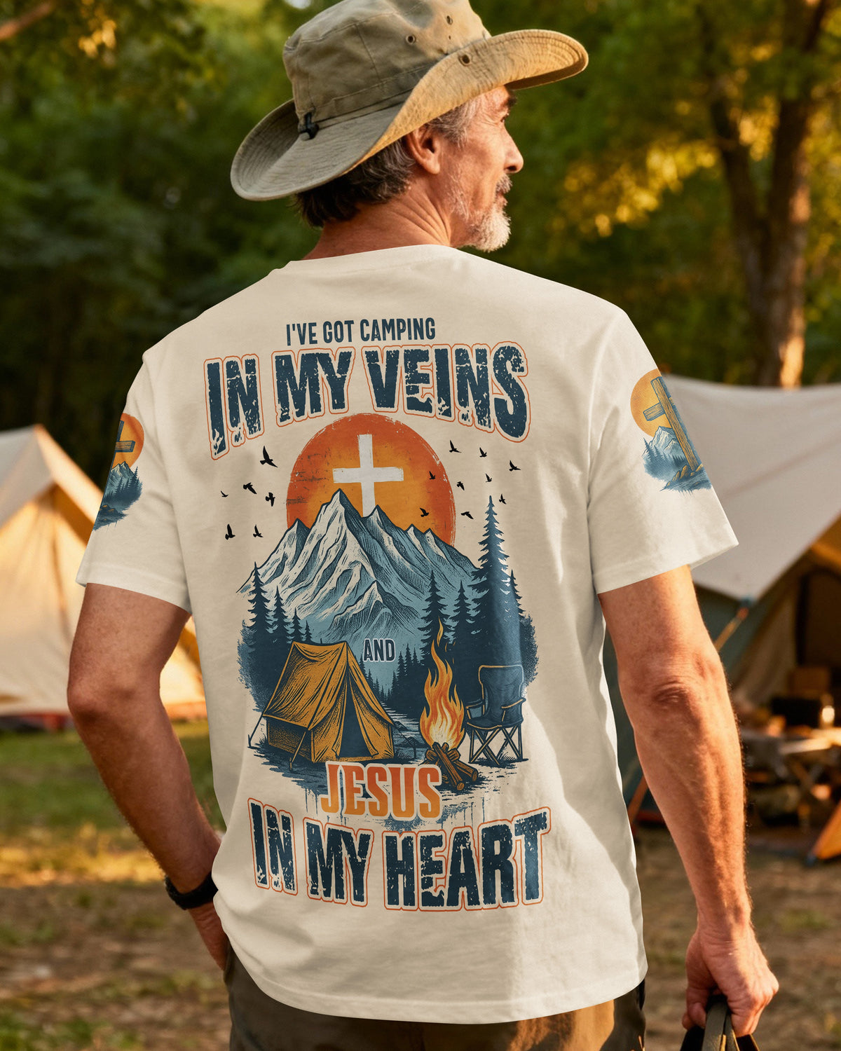 I've Got Camping In My Veins And Jesus In My Heart T-Shirt