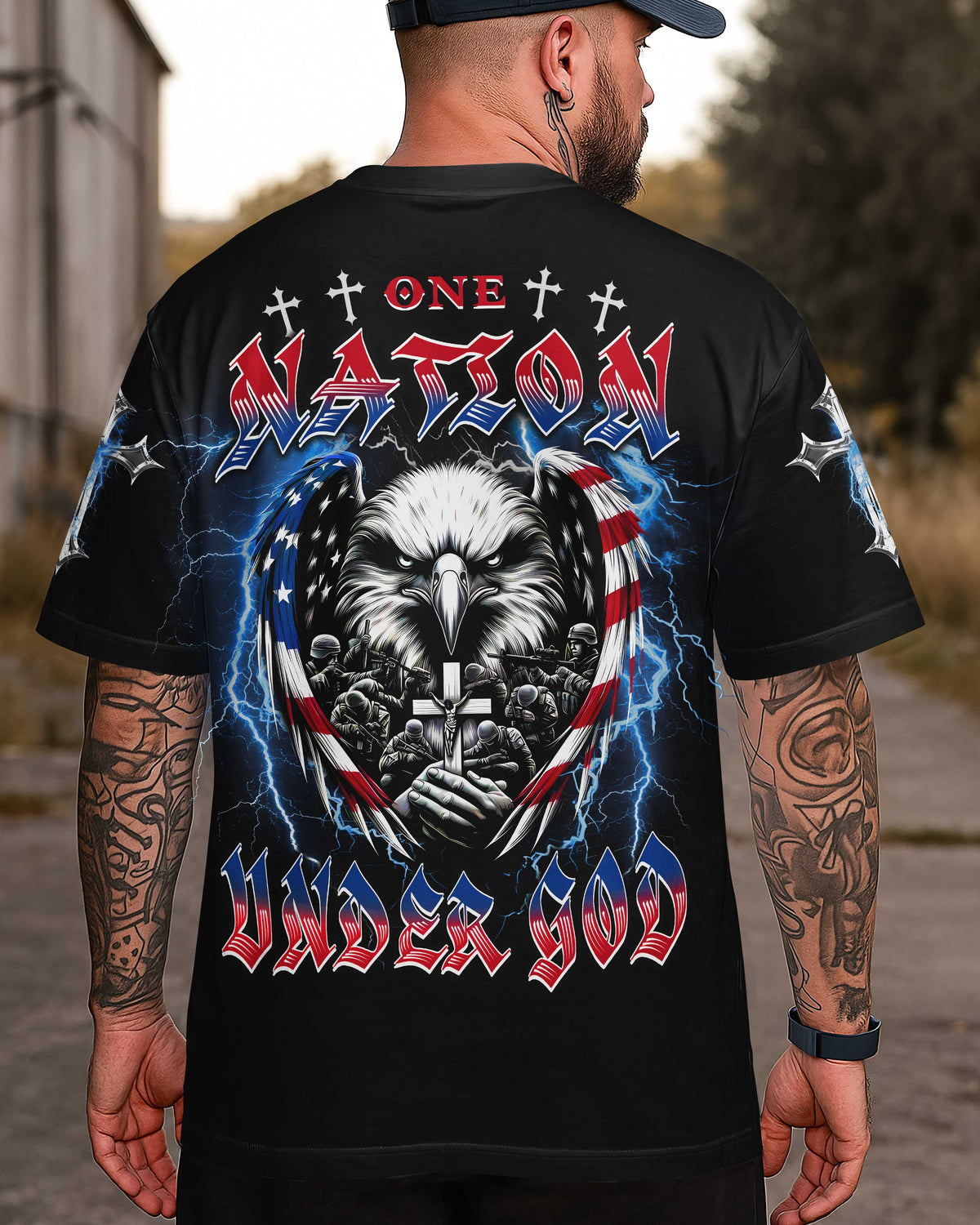 One Nation Under God All Over Print T-Shirt