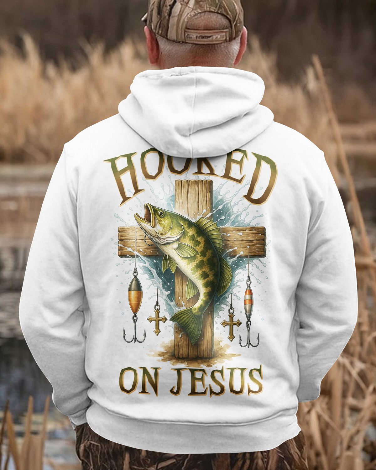 Hooked On Jesus Zip Hoodie
