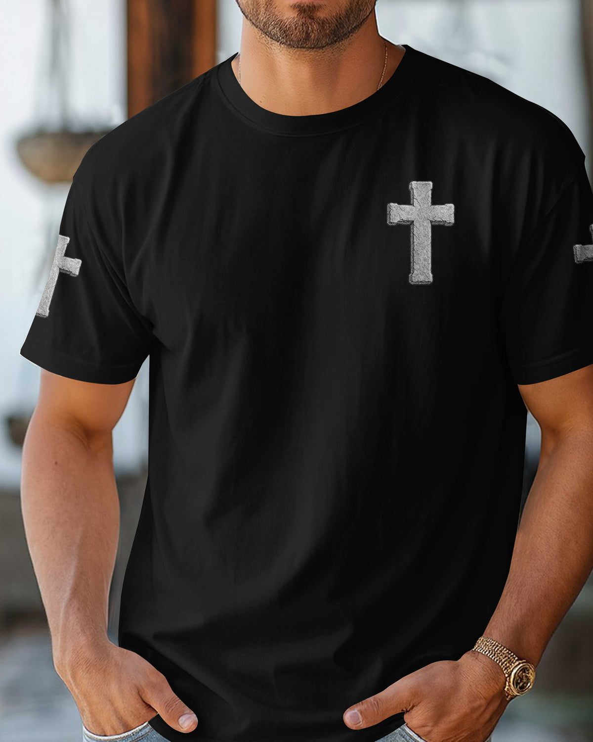 He Who Kneels Before God Can Stand Before Anyone All Over Print T-Shirt