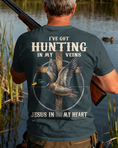 I've Got Hunting In My Veins Jesus In My Heart T-Shirt
