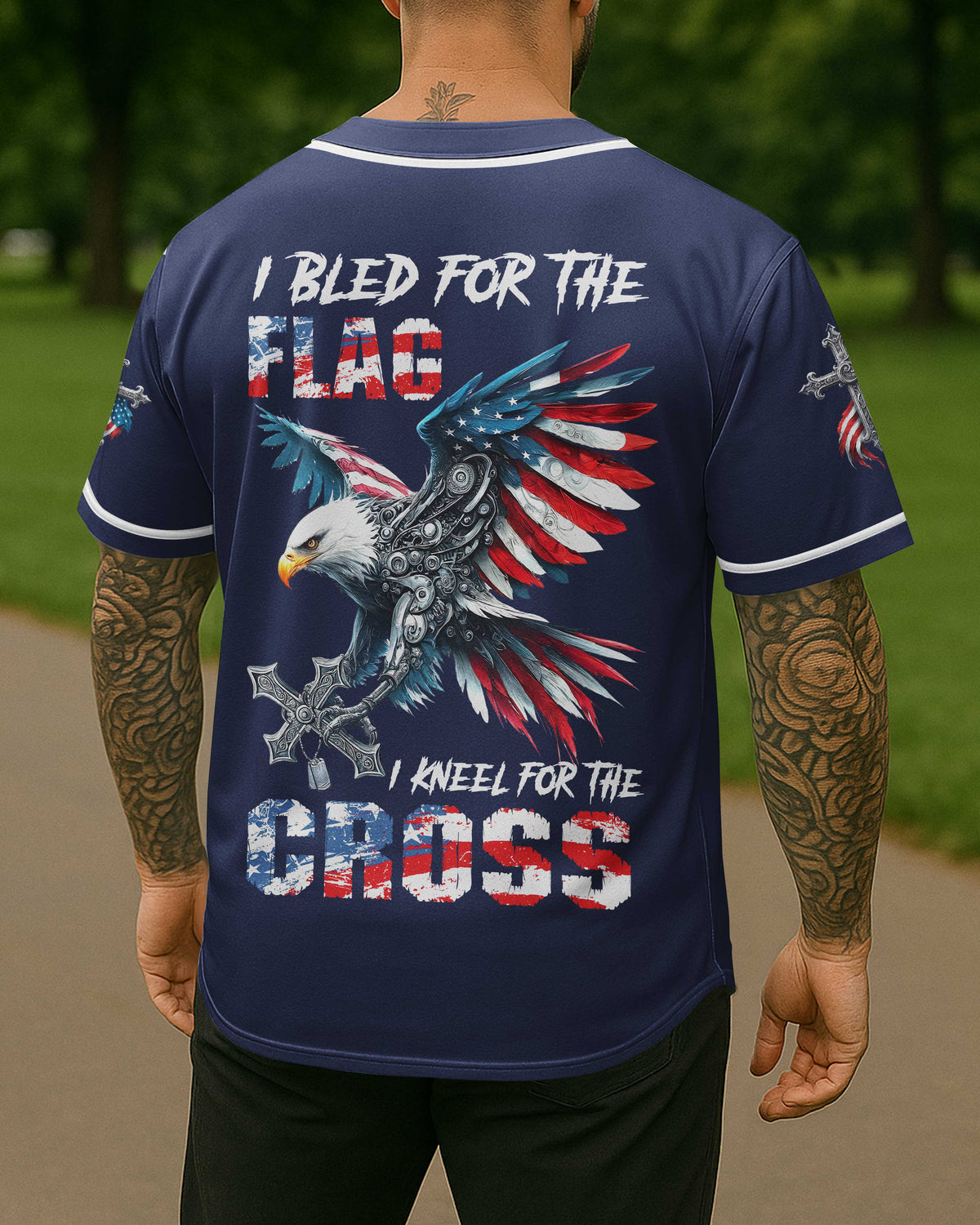 I Bled For The Flag I Kneel For The Cross T-Shirt