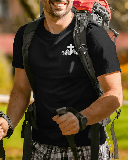 I Asked God To Make Me A Better Man He Sent Me A Pair Of Hiking Boots T-Shirt