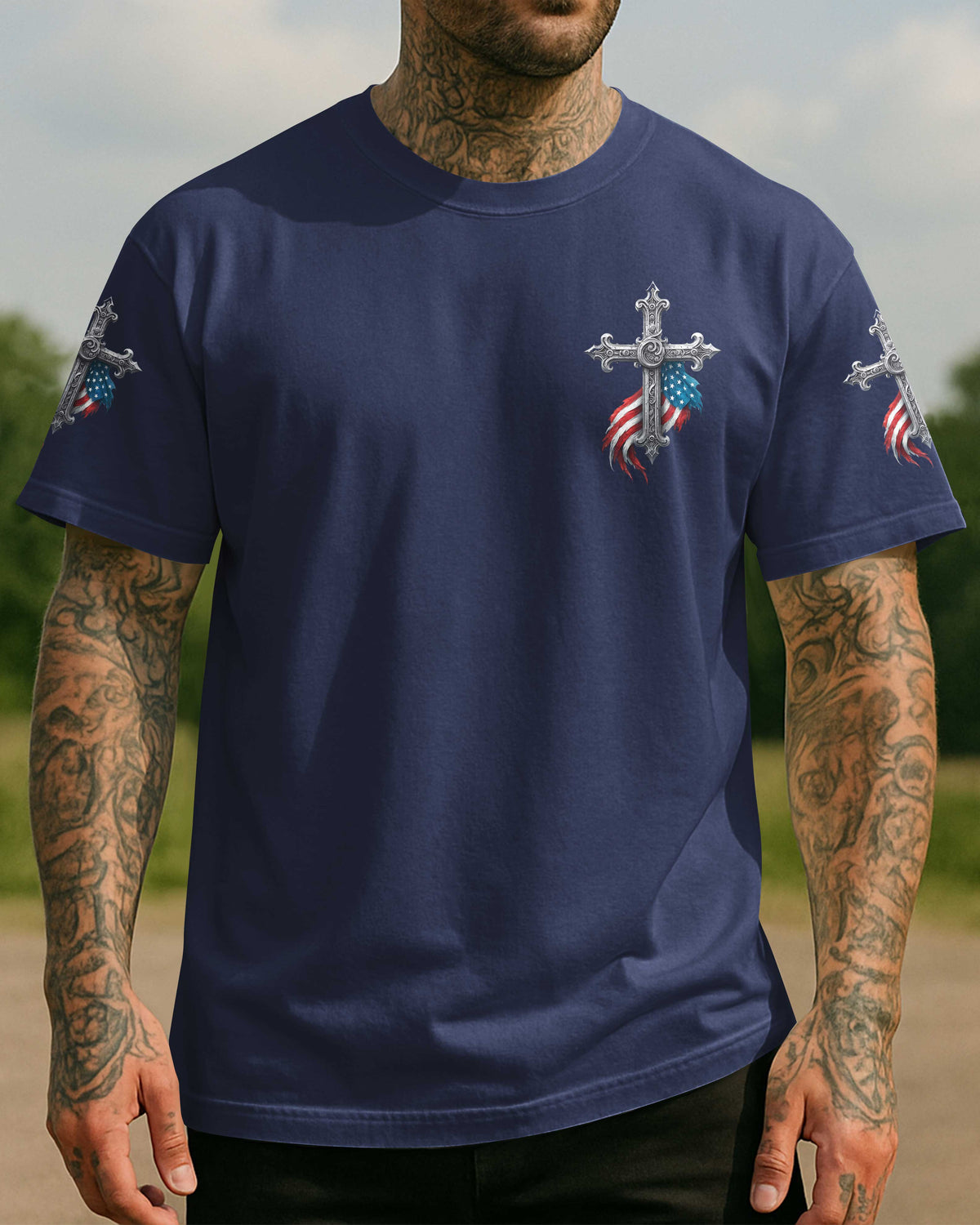 I Bled For The Flag I Kneel For The Cross T-Shirt