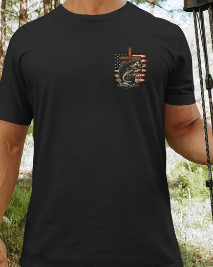 Hooked On Jesus All Over Print T-Shirt