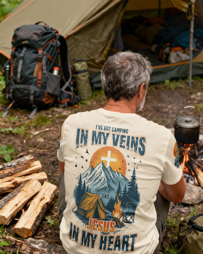 I've Got Camping In My Veins And Jesus In My Heart T-Shirt