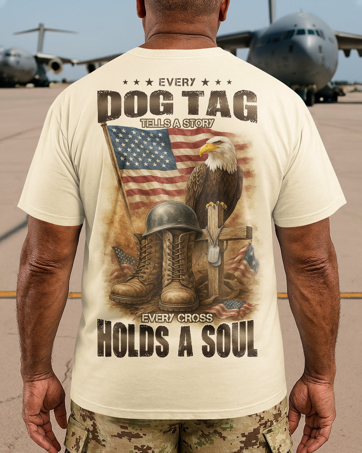 Every Dog Tag Tells A Story Every Cross Holds A Soul T-Shirt