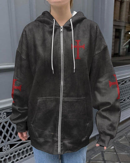 Let Your Faith Be Bigger Than Your Fear All Over Print Zip Hoodie