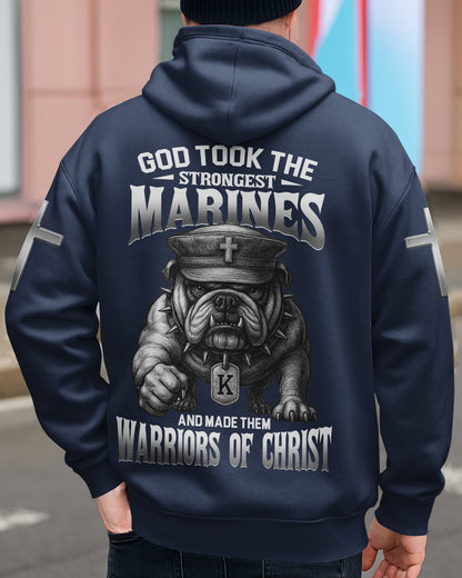 God Took The Strongest Marines And Made Them Warriors Of Christ Zip Hoodie