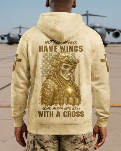 Not All Angels Have Wings Some March Into Hell With A Cross T-Shirt
