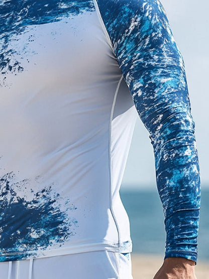 Men's Outdoor Sun Protection Breathable Cool Hooded Sun Protection Long-Sleeved Top