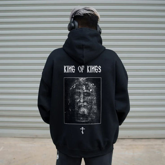 King Of Kings Printed Men's Hoodie