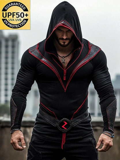 Men's Outdoor Sun Protection Cool Hooded Sun Protection Long Sleeve Top