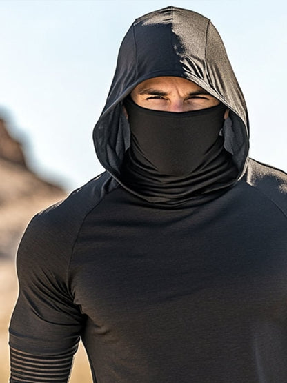 Men's Outdoor Sun Protection Breathable Cool Hooded Sun Protection Long Sleeve Top