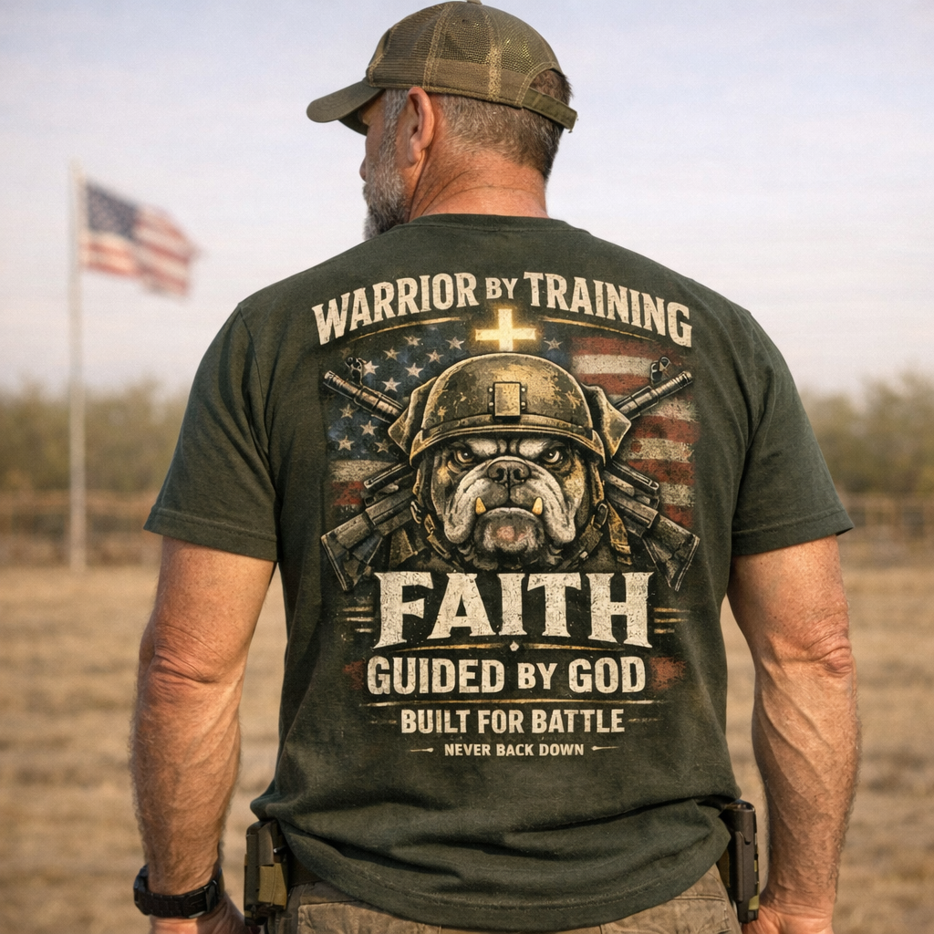 Warrior By Training Faith Guided By God T-Shirt