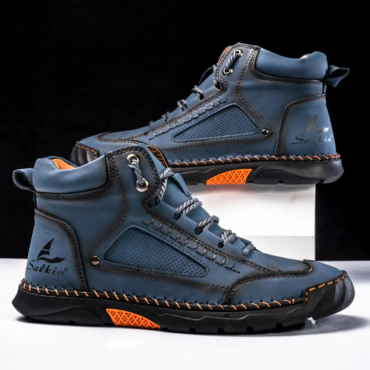 BIG SALE LIMITED STOCK! Men's Comfortable Handmade Leather Boots – Waterproof, Arch Support, Pressure Relief, Spacious Toe Box Outdoor Leather Shoes