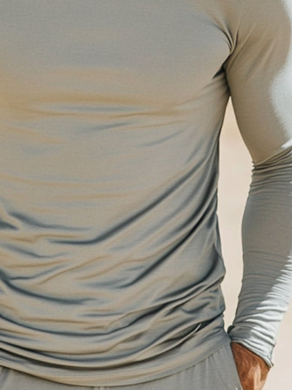 Men's Outdoor Sun Protection Breathable Cool Hooded Sun Protection Long Sleeve Top