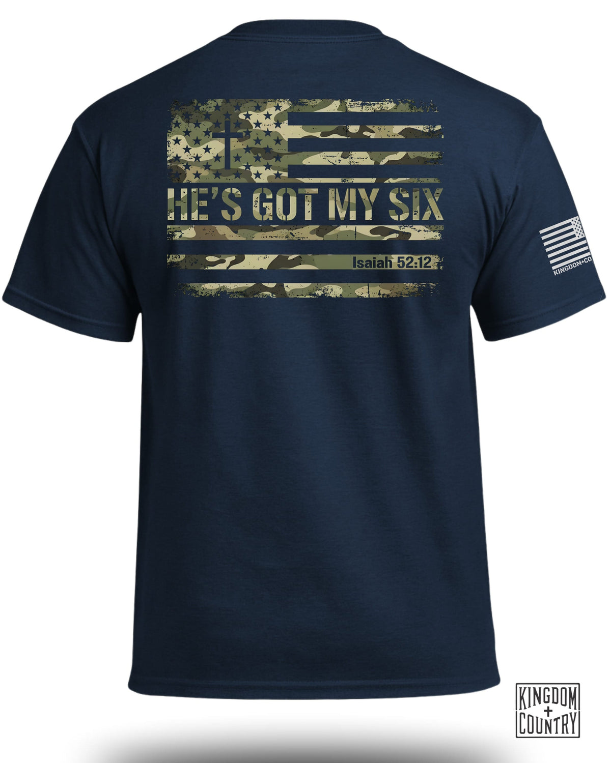 He's Got My Six Patriotic Camo T-Shirt