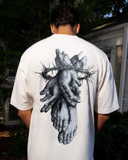 Hands Feet Thorns Religious Mystery Printed Men's T-shirt