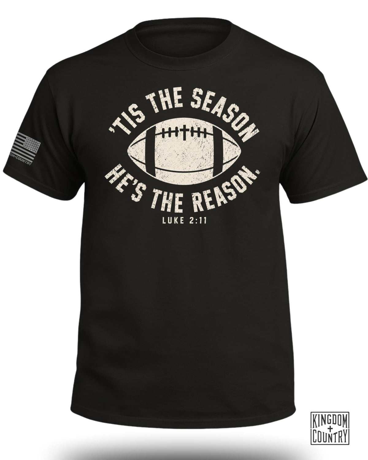 'Tis The Season He's The Reason - Football T-Shirt