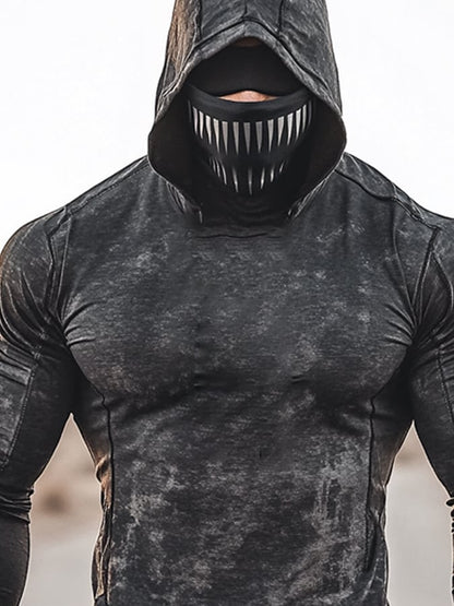 Men's Outdoor Sun Protection Breathable Cool Hooded Sun Protection Long Sleeve Top