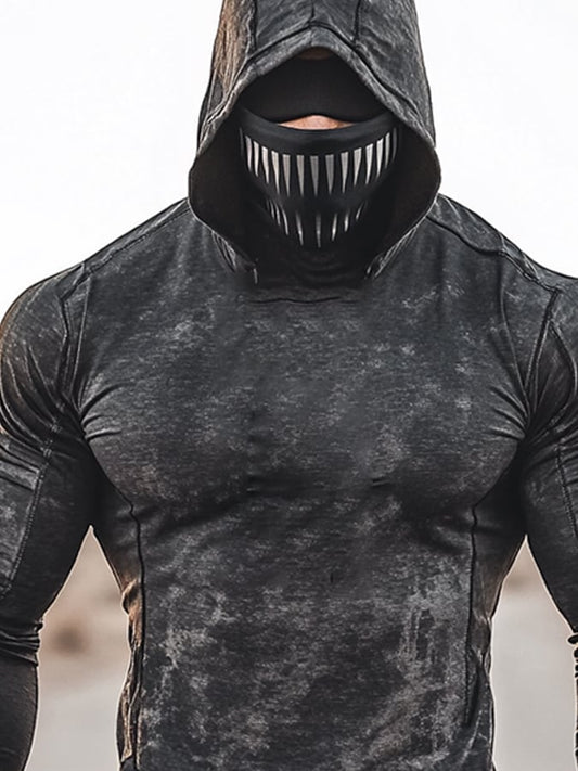Men's Outdoor Sun Protection Breathable Cool Hooded Sun Protection Long Sleeve Top