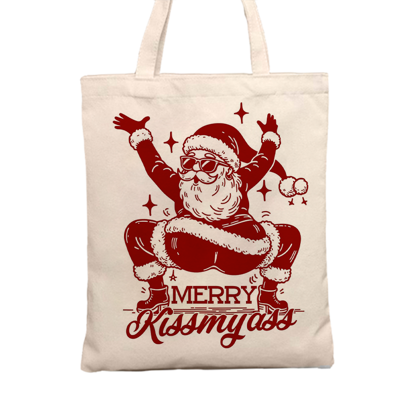 Santa Claus Christmas Gift Tote Bag Canvas Bag