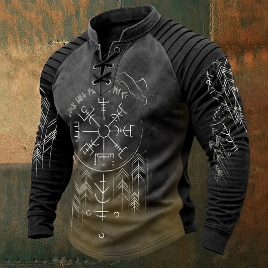 Natural Symbol Rune Gradient Print Sweatshirt