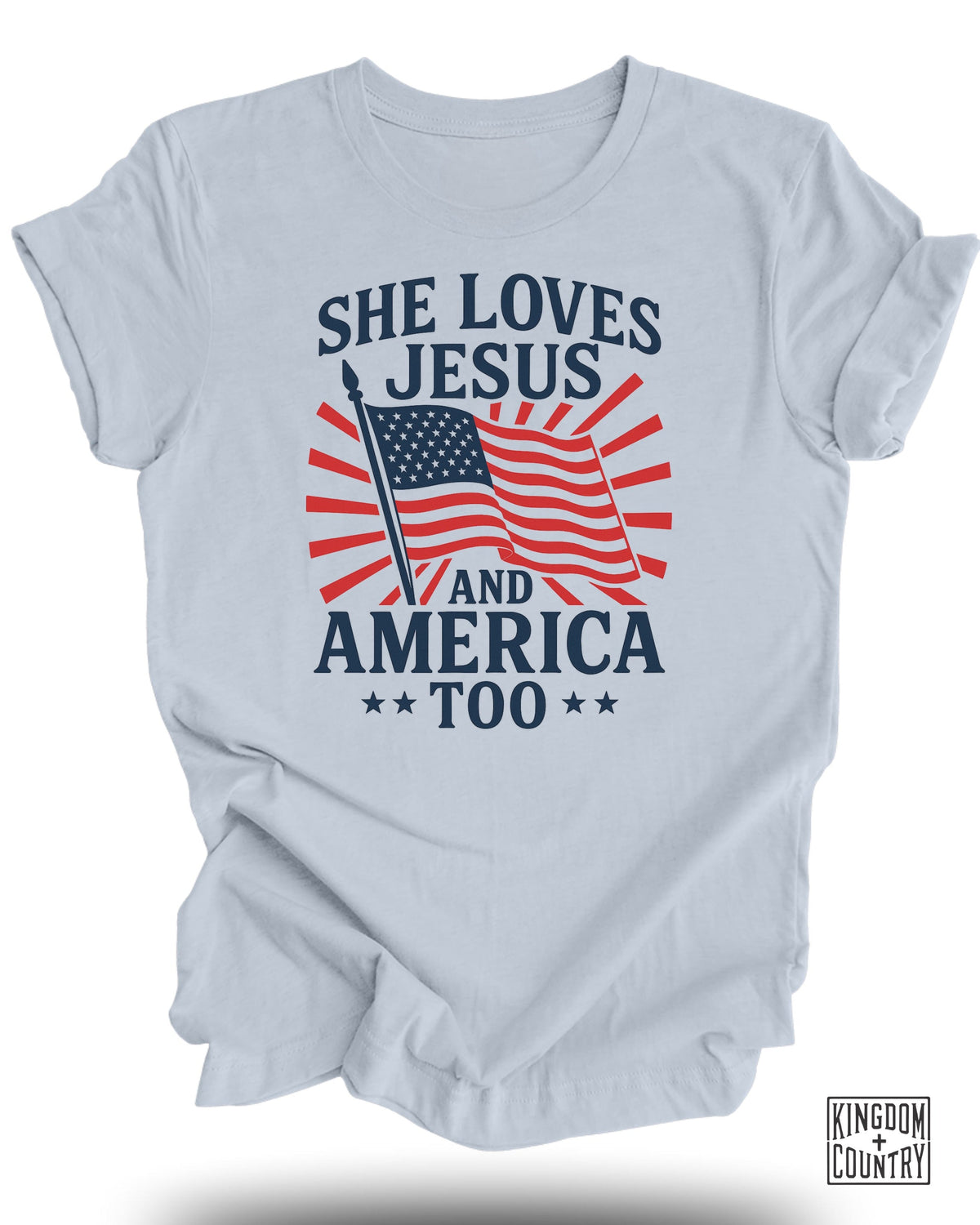 She Loves Jesus And America Too T-Shirt