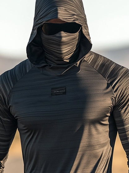 Men's Outdoor Sun Protection Breathable Cool Hooded Sun Protection Long Sleeve Top