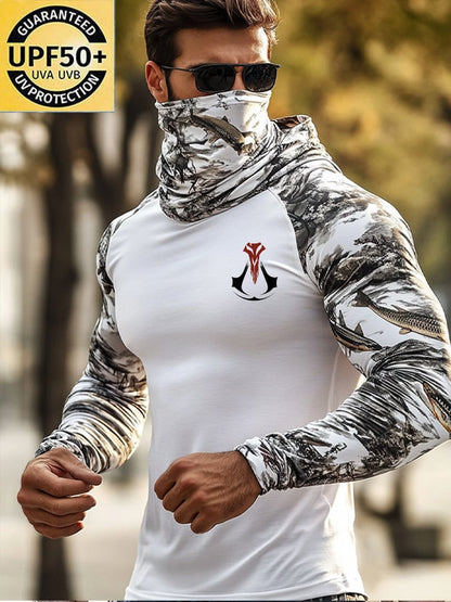 Men's Outdoor Sun Protection Breathable Cool Hooded Sun Protection Long Sleeve Top