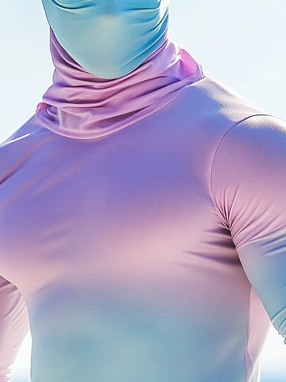 Men's Outdoor Sun Protection Breathable Cool Mask Hooded Sun Protection Long-Sleeved Top