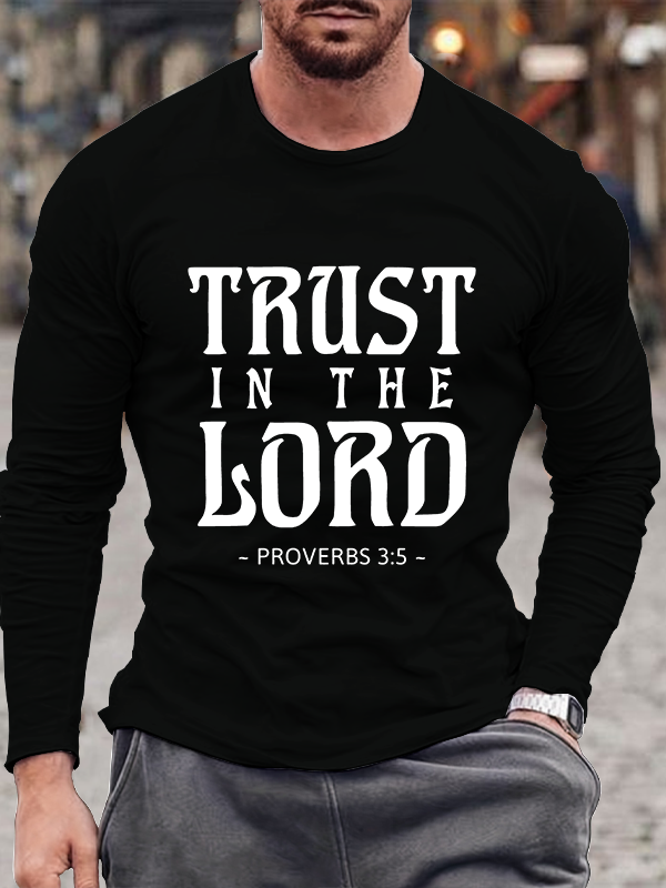 Trust In The Lord Christian Cotton Long Sleeve T-Shirt