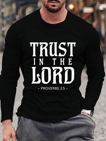 Trust In The Lord Christian Cotton Long Sleeve T-Shirt