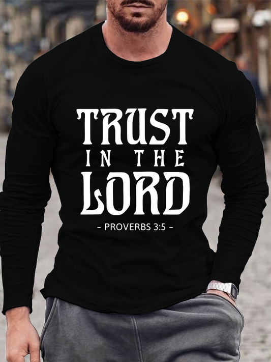 Trust In The Lord Christian Cotton Long Sleeve T-Shirt