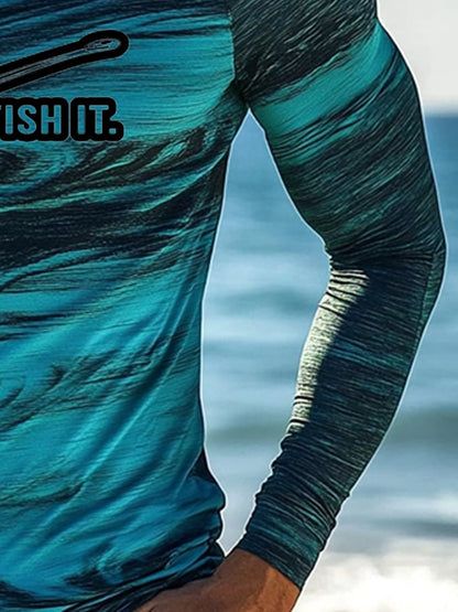 Men's Outdoor Sun Protection Breathable Cool Hooded Sun Protection Long-Sleeved Top