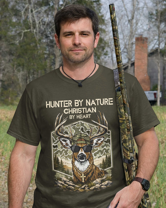 Hunter By Nature Christian By Heart T-Shirt