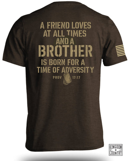 Friend Loves Brother Is Born Prov 17:17 T-Shirt