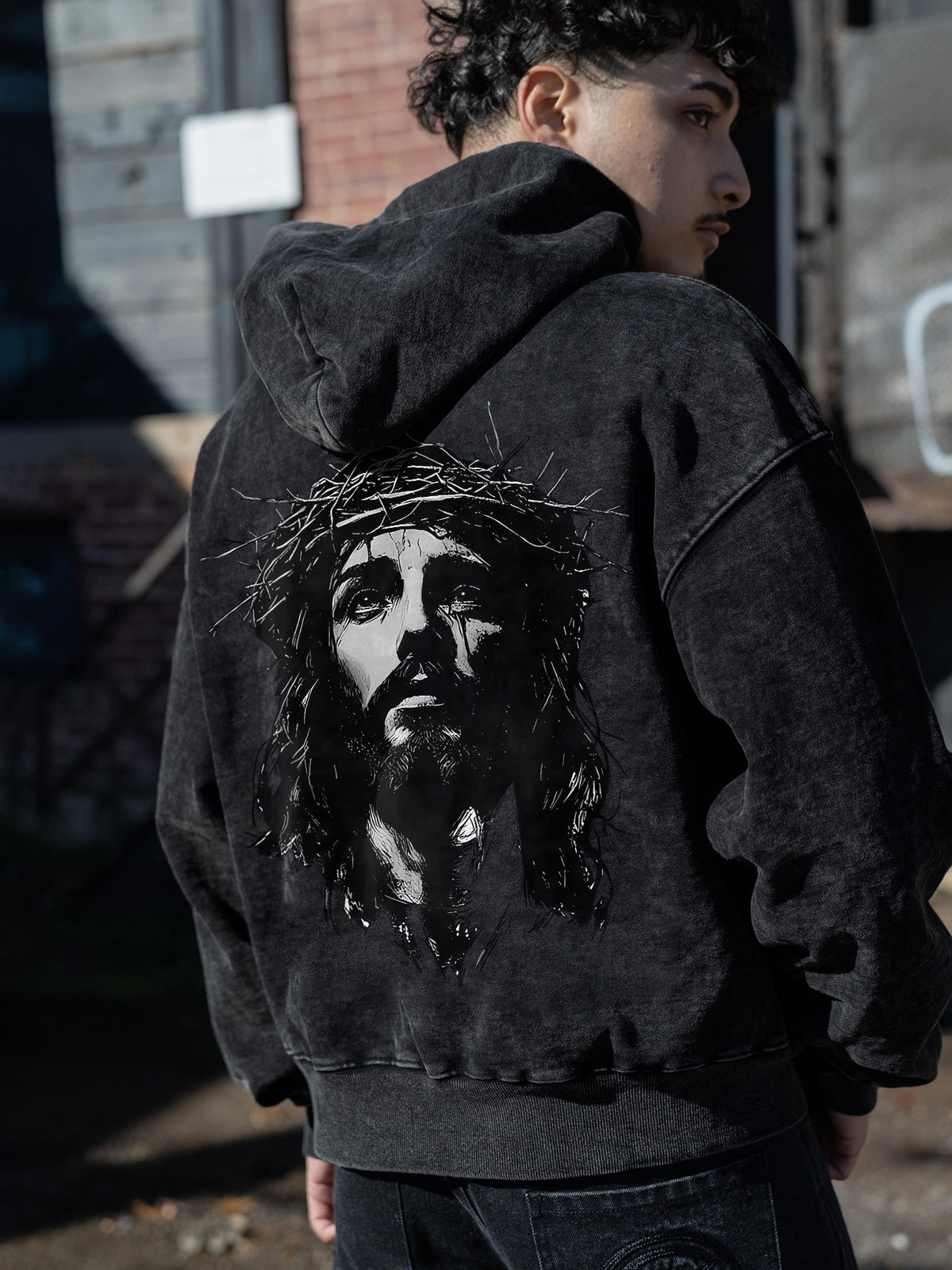 Crown Of Thorns Men's Washed Hoodie