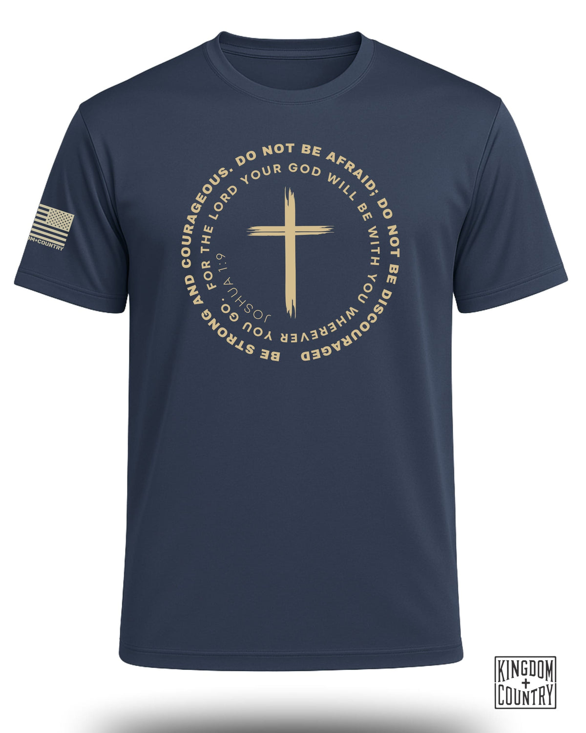Joshua 1:9 Courage Cross Performance Shirt