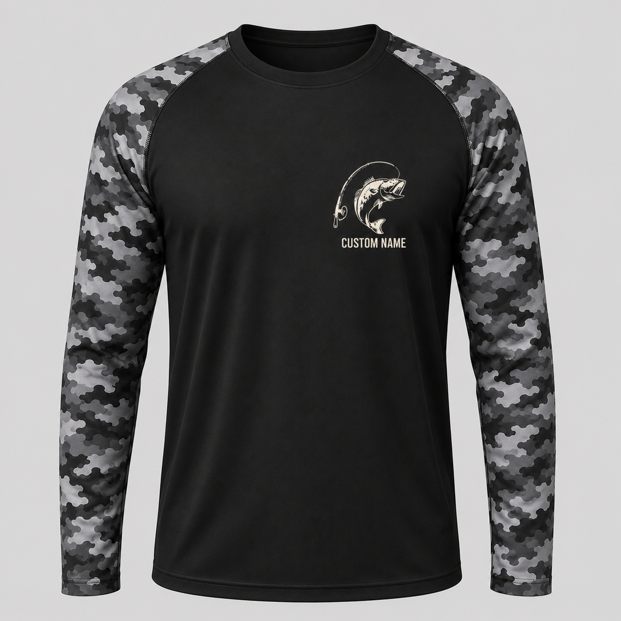 Custom Mountain Fishing Long Sleeve Shirt