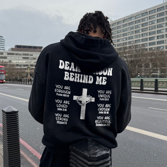 Dear Person Behind Me You Are Forgiven Psalm 103:12 Printed Men's Hoodie