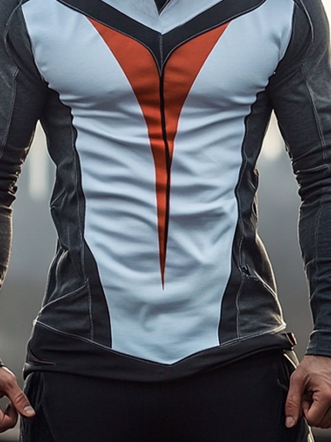 Men's Outdoor Sun Protection Cool Hooded Sun Protection Long Sleeve Top