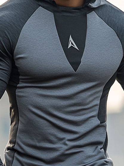Men's Outdoor Sun Protection Cool Hooded Sun Protection Long Sleeve Top