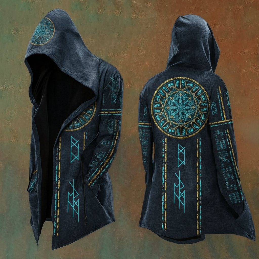 Viking Nordic Printed Unisex Casual Hooded Jacket