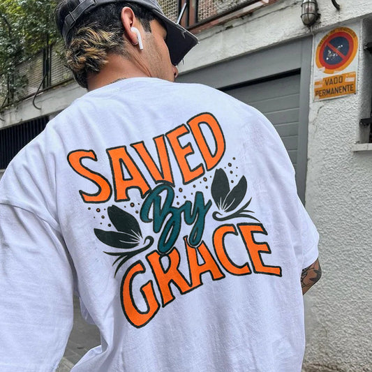 Saved By Grace Printed Men's T-shirt
